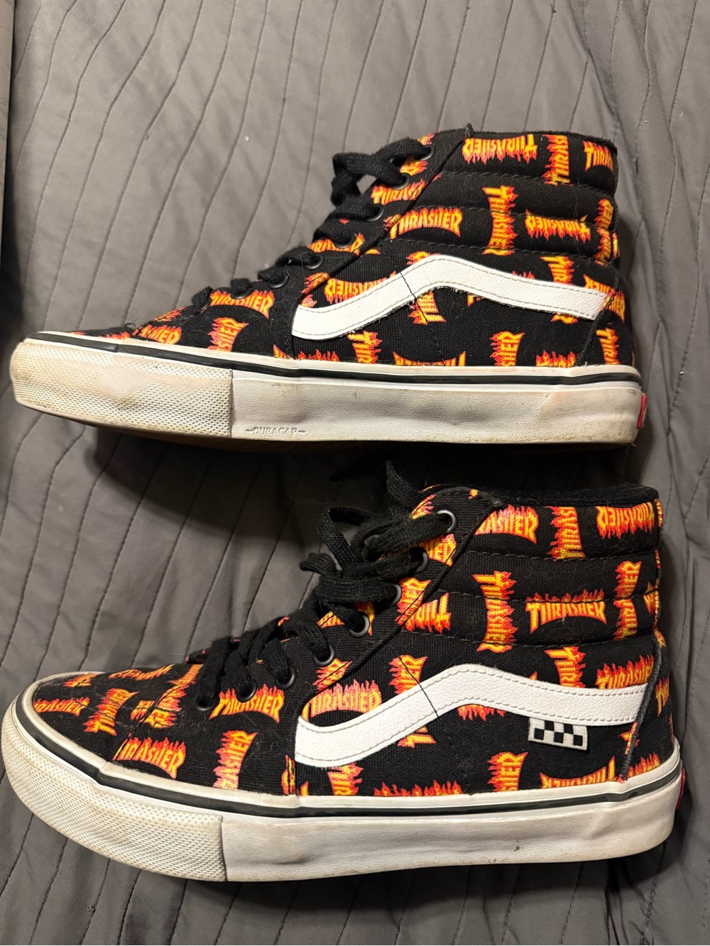 Thrasher Sk8-Hi Black/White Thrasher High-Top Sneakers